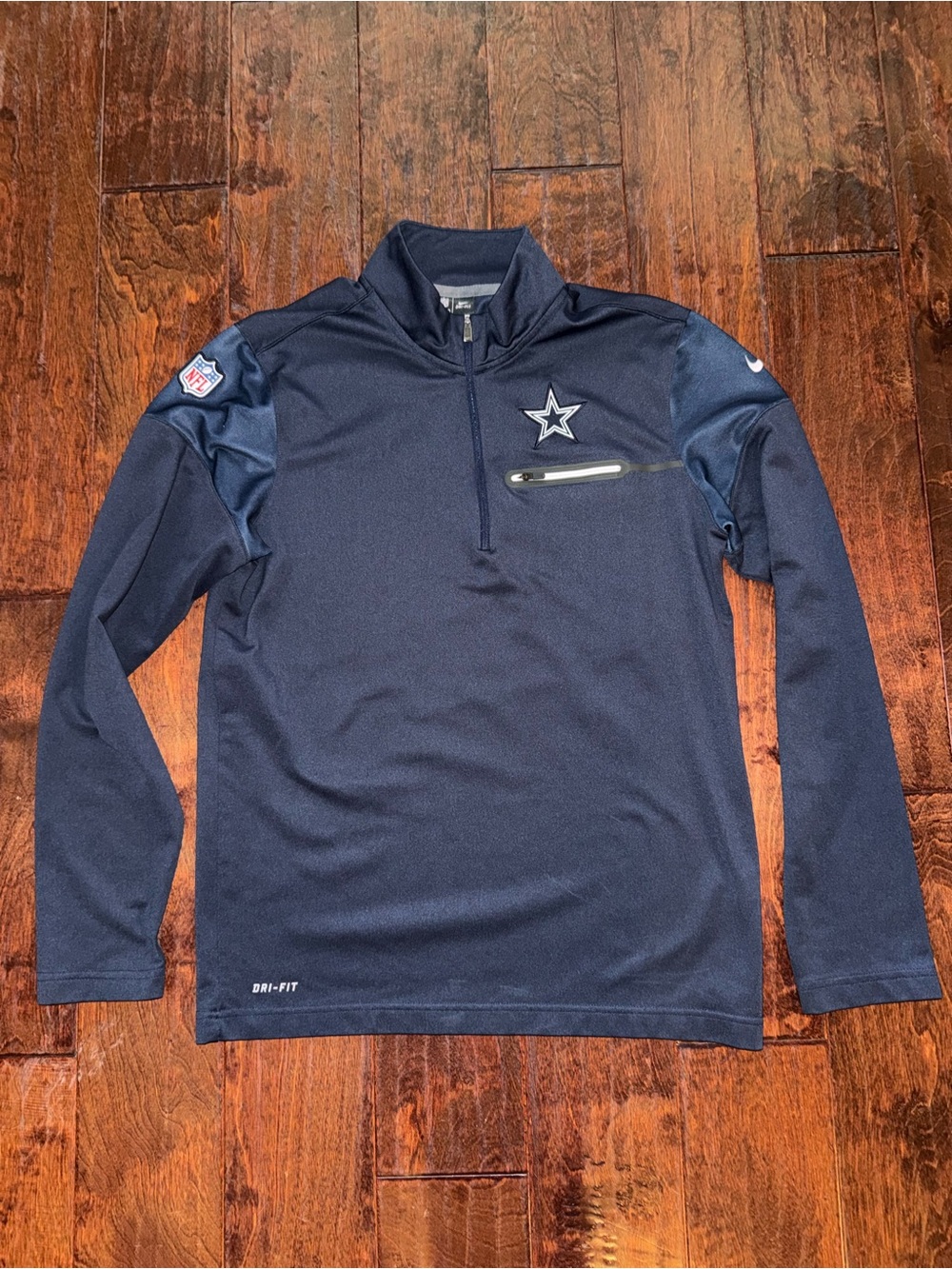 Nike Navy Dallas Cowboys Quarter-Zip Pullover